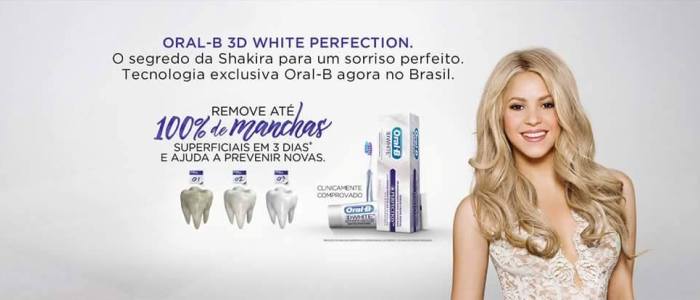 Assista ao novo comercial em português de Shakira para a Oral B