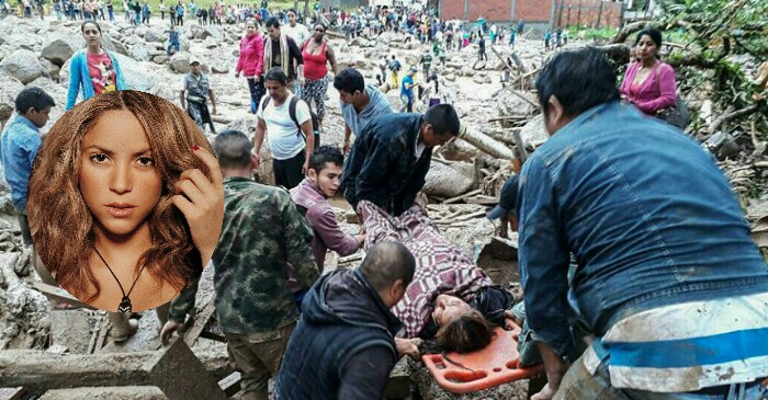Shakira pede ajuda para vítimas de desastre natural na Colômbia