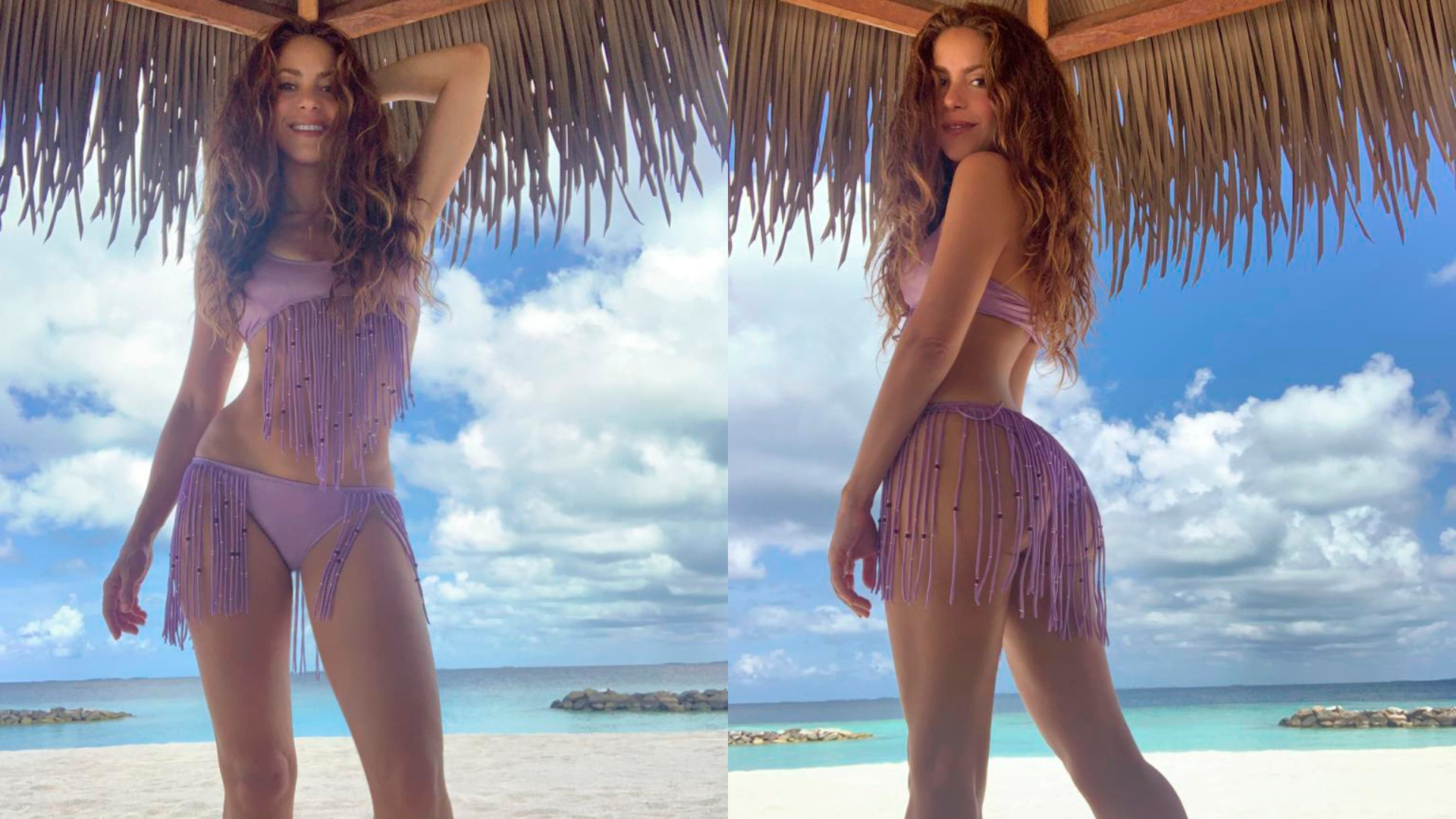 Shakira compartilha fotos de biquíni em viagem pelas Maldivas