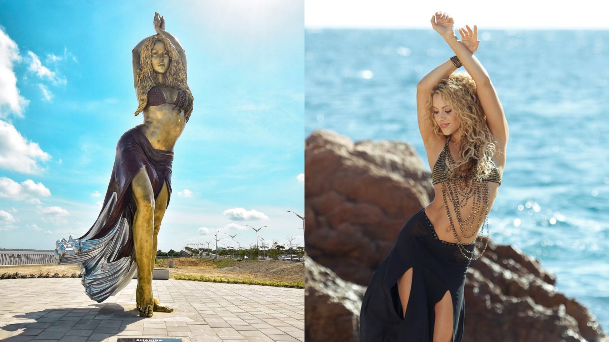 Escultura de Shakira medindo 6,5m é inaugurada em Barranquilla